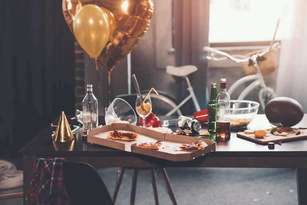 how to clean up after a party