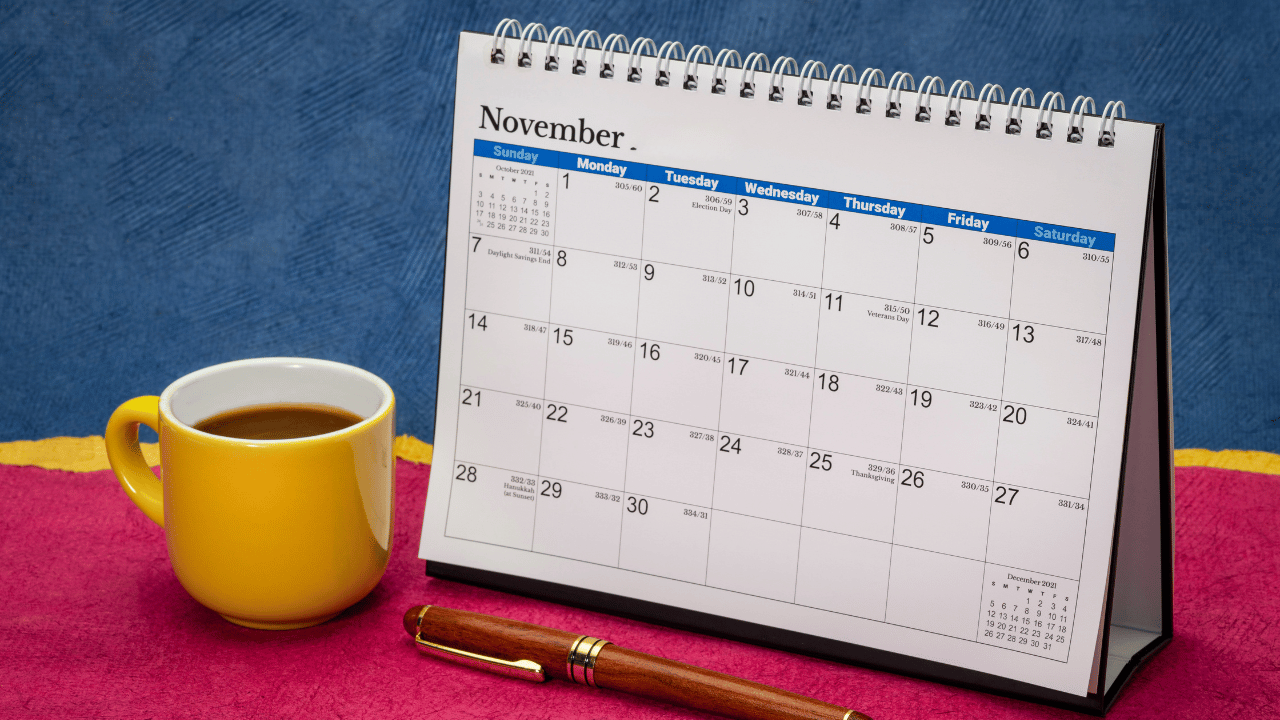 A calendar outlining the dates for cleaning tasks.